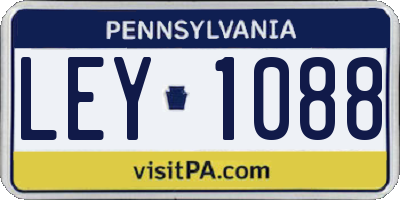 PA license plate LEY1088