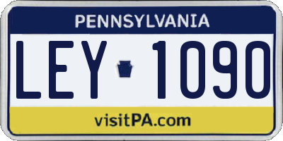 PA license plate LEY1090