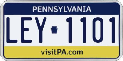 PA license plate LEY1101