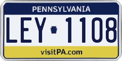 PA license plate LEY1108