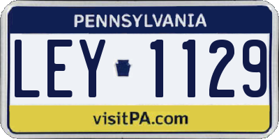 PA license plate LEY1129