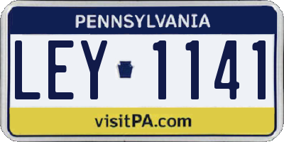 PA license plate LEY1141