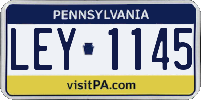 PA license plate LEY1145