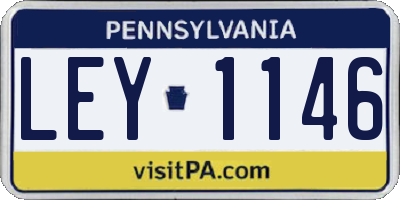 PA license plate LEY1146