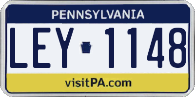 PA license plate LEY1148