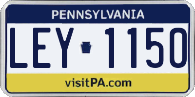 PA license plate LEY1150