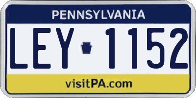 PA license plate LEY1152