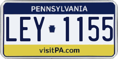 PA license plate LEY1155