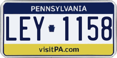 PA license plate LEY1158