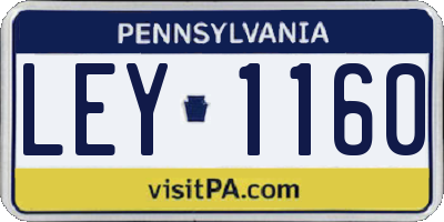 PA license plate LEY1160