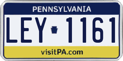 PA license plate LEY1161