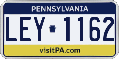 PA license plate LEY1162