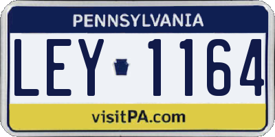 PA license plate LEY1164