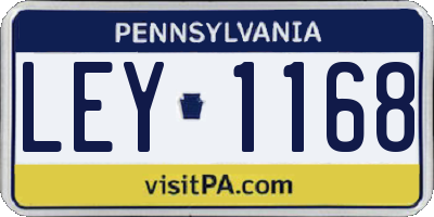 PA license plate LEY1168