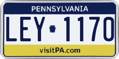PA license plate LEY1170