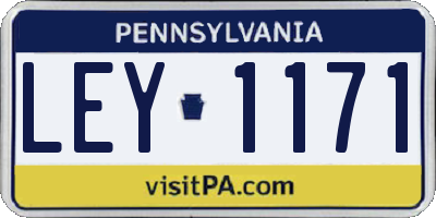 PA license plate LEY1171