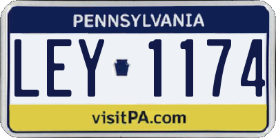 PA license plate LEY1174