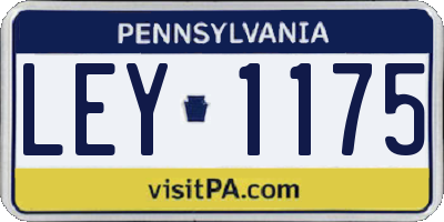 PA license plate LEY1175