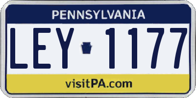 PA license plate LEY1177