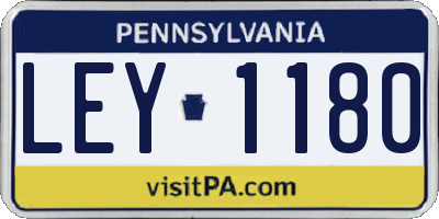 PA license plate LEY1180