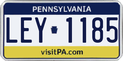 PA license plate LEY1185