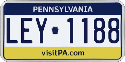 PA license plate LEY1188