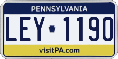 PA license plate LEY1190