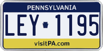 PA license plate LEY1195