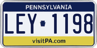 PA license plate LEY1198
