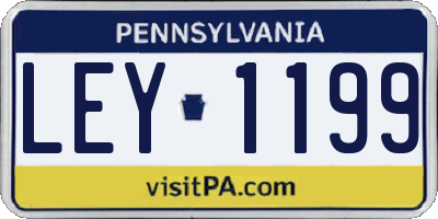 PA license plate LEY1199