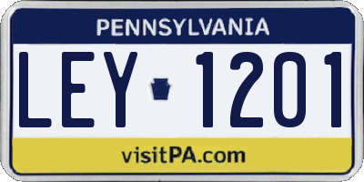 PA license plate LEY1201