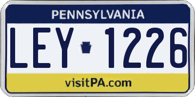 PA license plate LEY1226