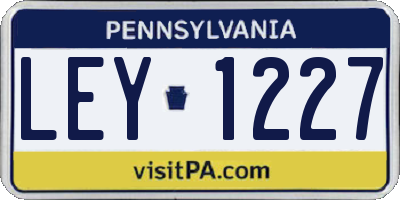 PA license plate LEY1227