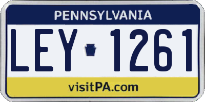 PA license plate LEY1261