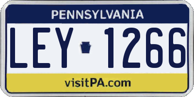 PA license plate LEY1266