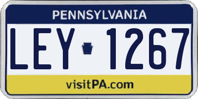 PA license plate LEY1267
