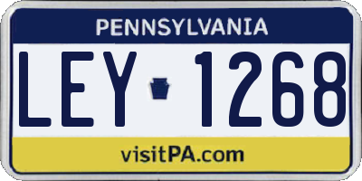 PA license plate LEY1268
