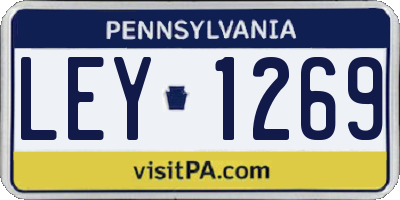PA license plate LEY1269