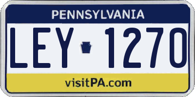 PA license plate LEY1270
