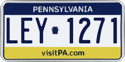 PA license plate LEY1271