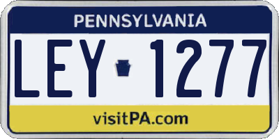 PA license plate LEY1277