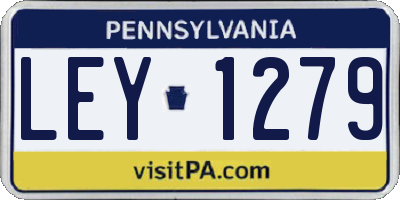 PA license plate LEY1279