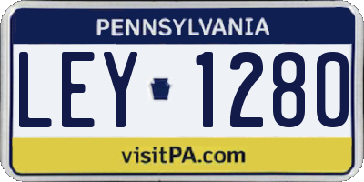 PA license plate LEY1280