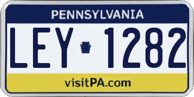 PA license plate LEY1282