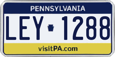 PA license plate LEY1288