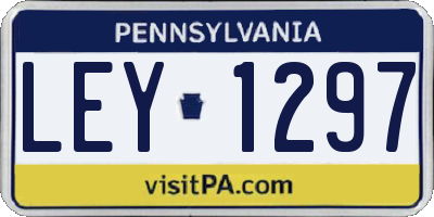 PA license plate LEY1297