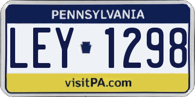 PA license plate LEY1298