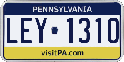 PA license plate LEY1310