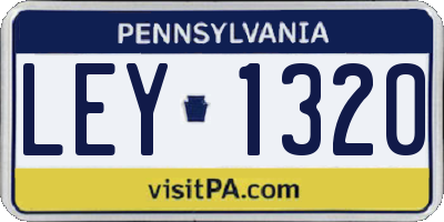 PA license plate LEY1320