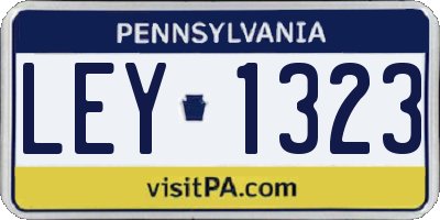 PA license plate LEY1323